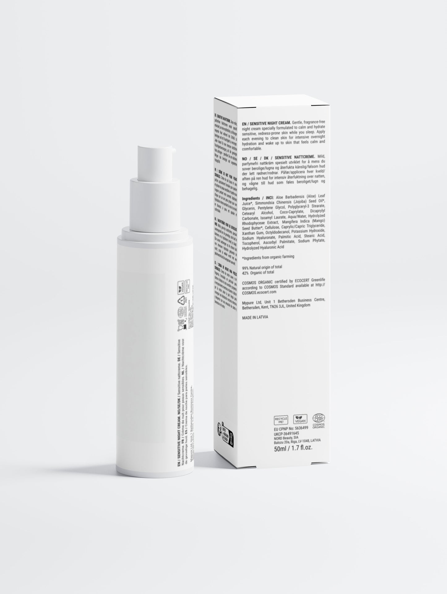 Sensitive Skin Overnight Cream, Fragrance-Free